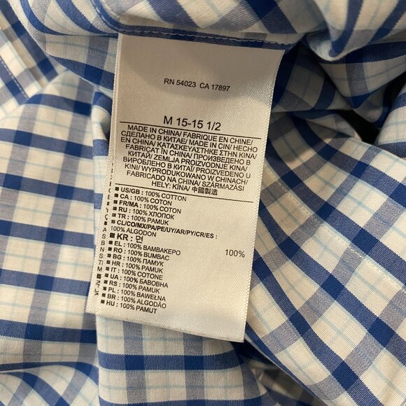 Banana Republic Non-Iron Tailored Slim Fit Button-Down Shirt – Size M - Picture 5 of 9